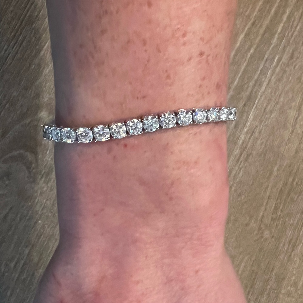 VVS Moissanite 4 mm tennis bracelet, on 925 silver